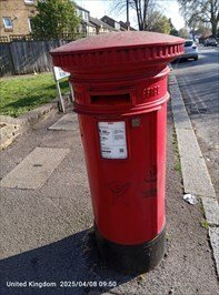 Postbox: Winn Road, Greater London, Lewisham, Greater London