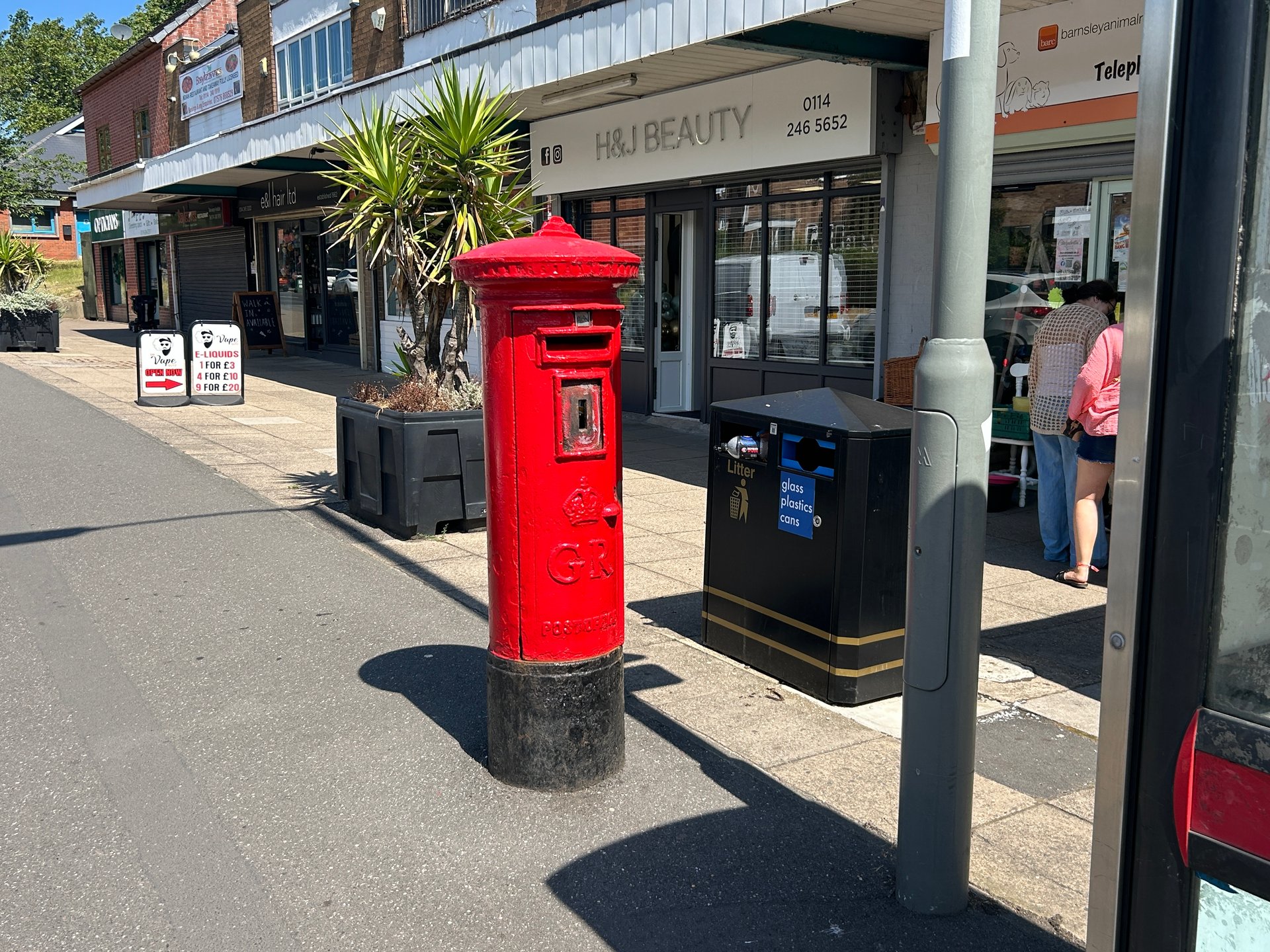 Postbox: High Street, Ecclesfield, Sheffield, South Yorkshire