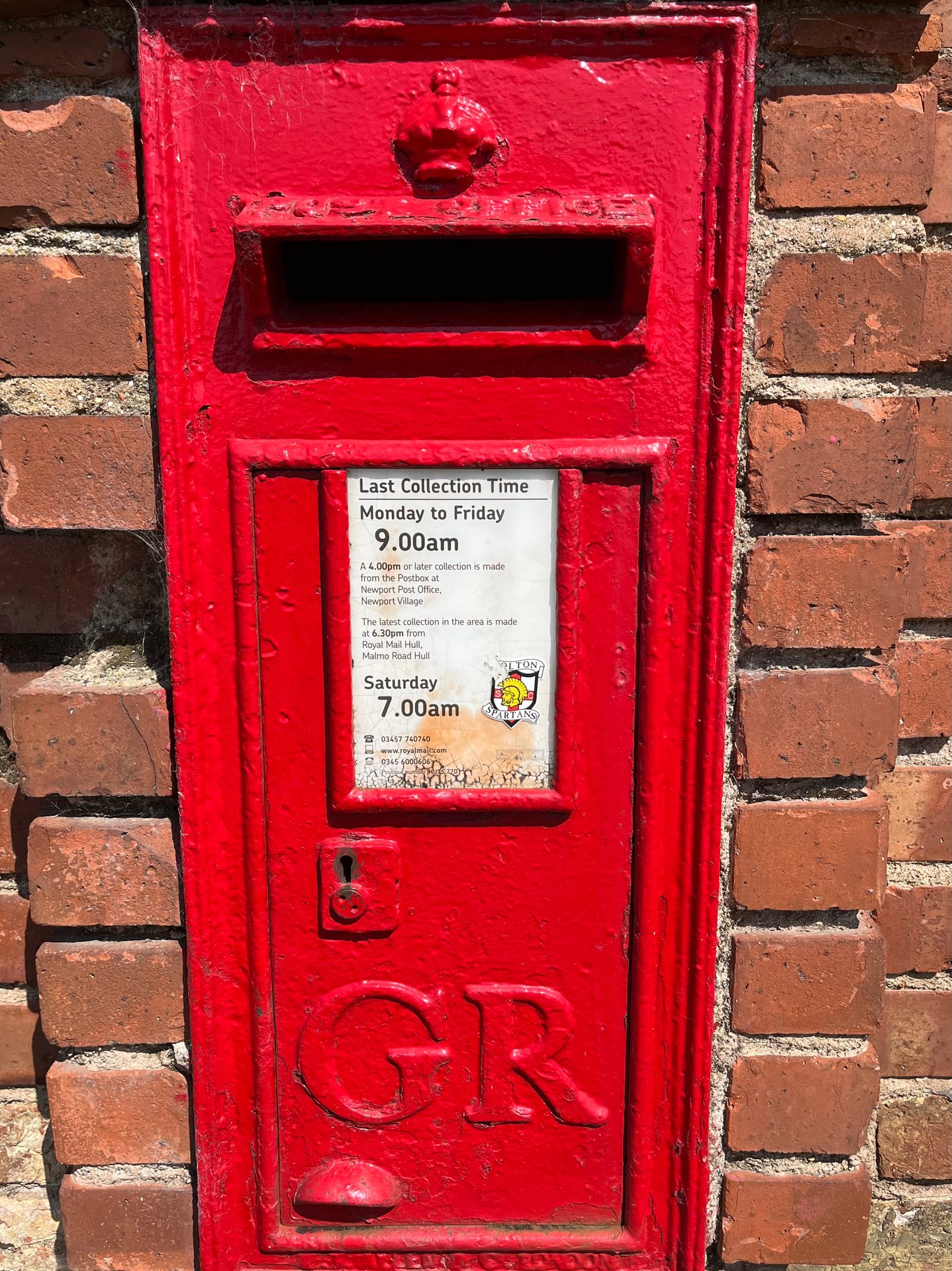 Postbox: Main Road, Newport, Newport, East Riding of Yorkshire