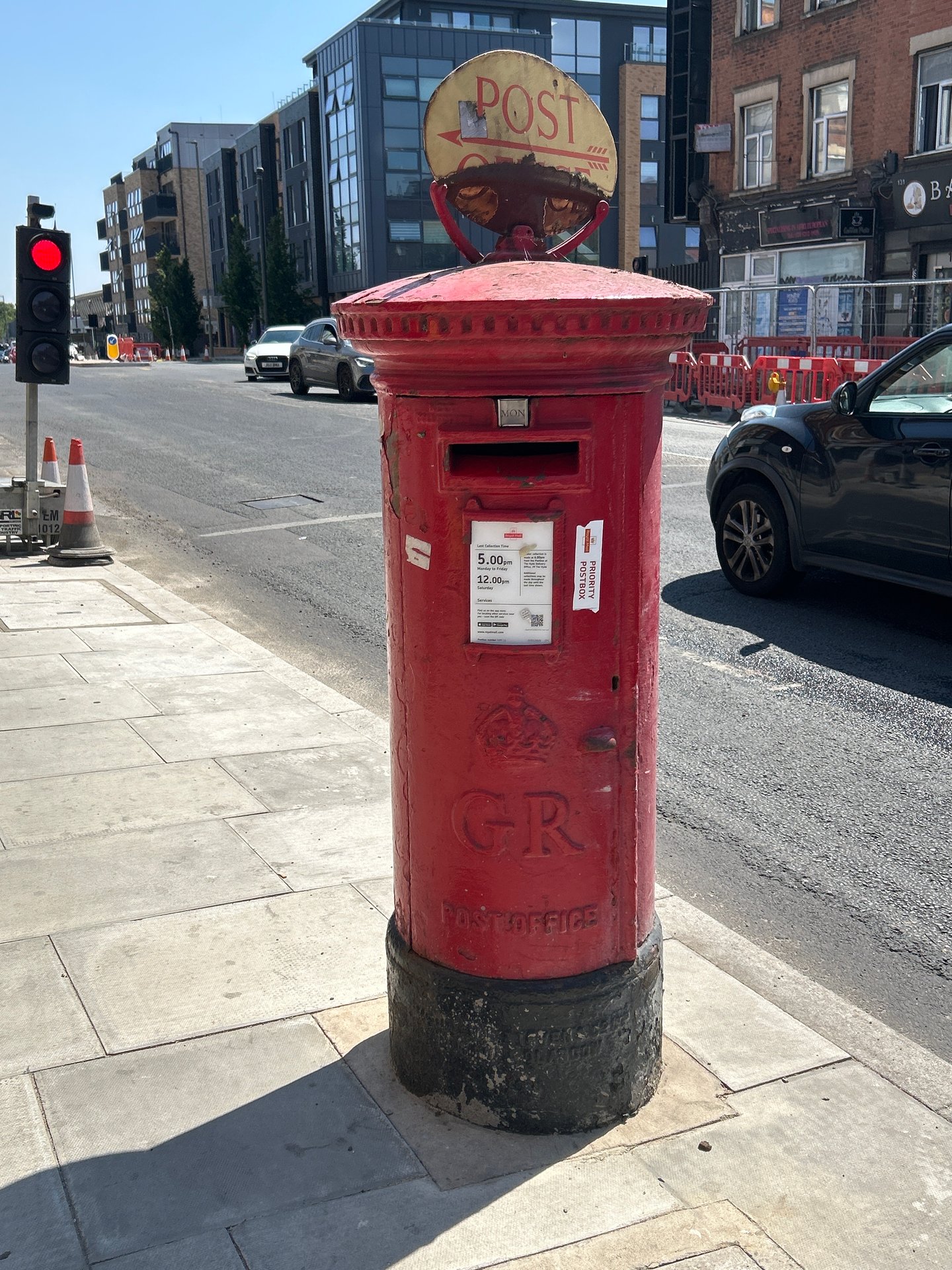 Postbox: Edgware Road West Hendon Broadway, Hendon, Greater London